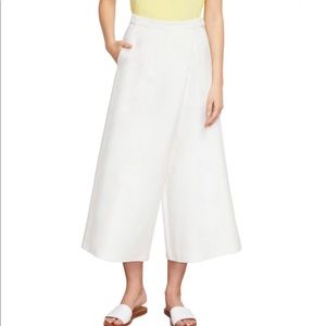 HABITUAL Dillon Wide Leg Crop Pants White 12 Linen